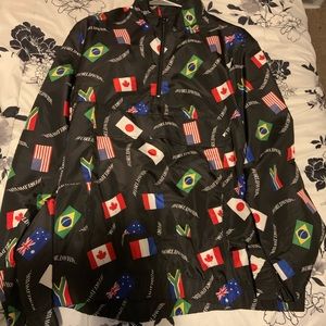 Worldwide flag windbreaker jacket